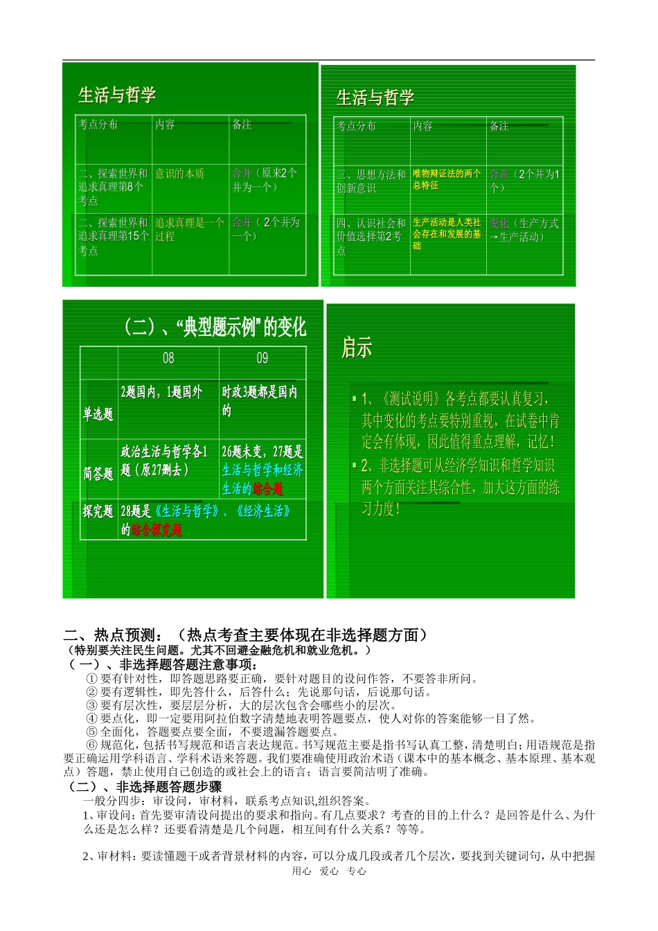 高三政治学习《测试说明》，提高复习效率（教案）_第3页