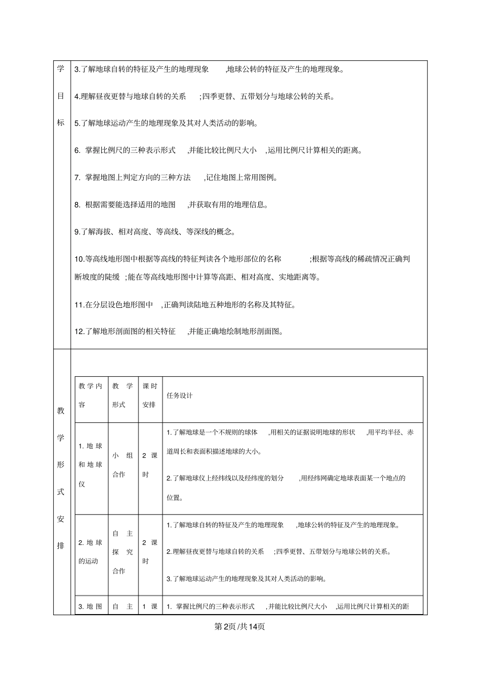 人教版七年级上册地理第一章地球和地图第一节地球和地球仪教案_第2页