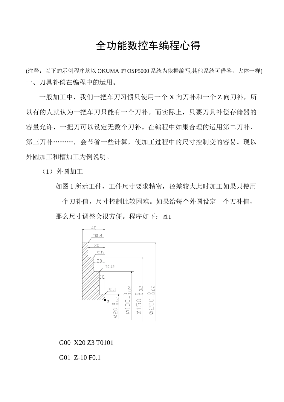 全功能数控车编程心得_第1页