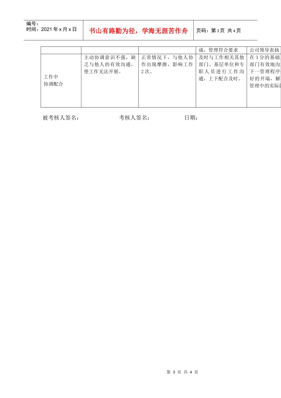 上海市电力公司市区供电公司配电变压器兼设备管理专职行为规范考评表_第3页