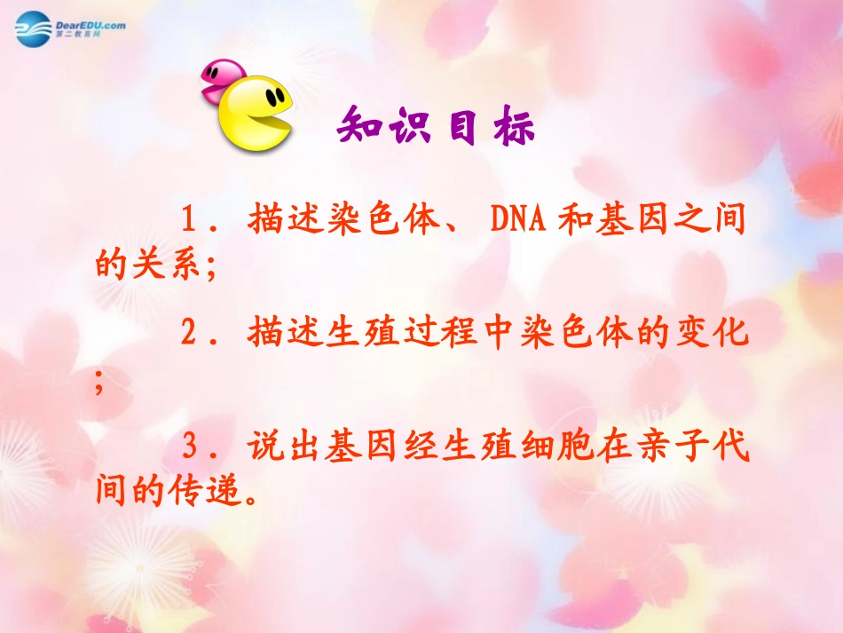 山东省泰安市新泰八年级生物下册 第二章 第二节 基因在亲子代间的传递课件 新人教版_第2页