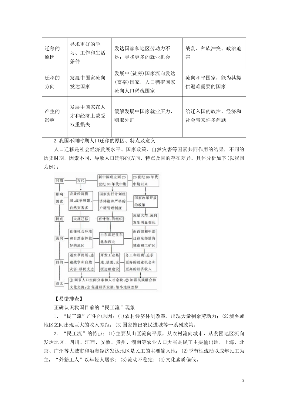 高考地理总复习 第六章 人口的变化 第二节 人口的空间变化讲义（含解析）新人教版-新人教版高三全册地理教案_第3页