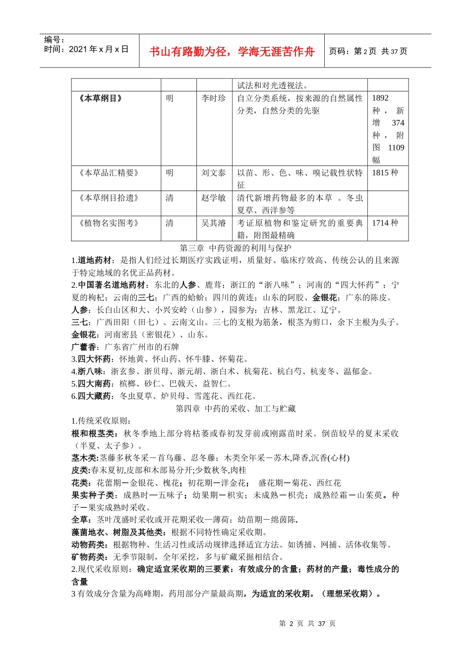 中药鉴定学总结_第2页