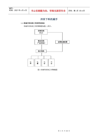 冲床下料机械手