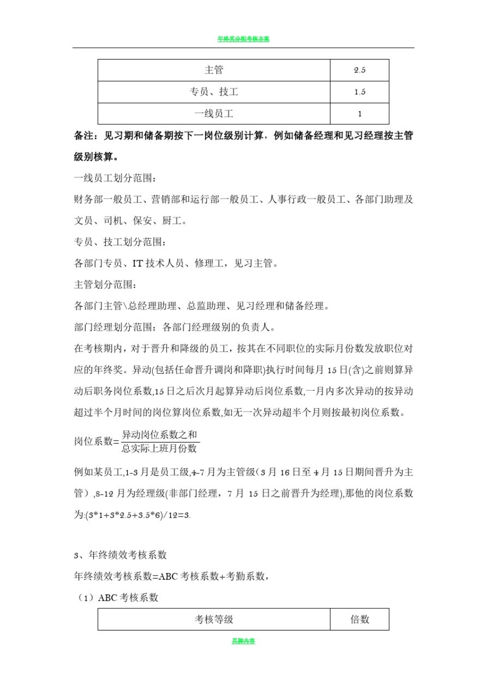 2017年公司年终奖分配方案终稿_第3页