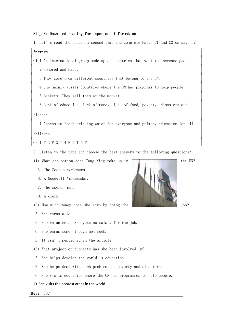 高中英语 Unit 4《helping people around the world-reading》教案1 牛津译林版选修6_第2页