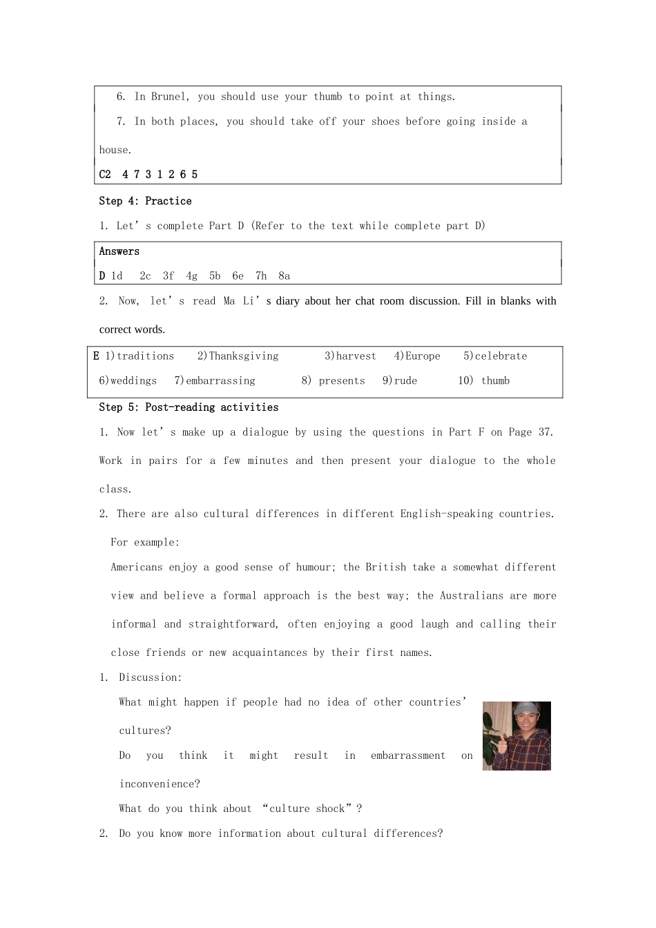 高中英语 Unit 3《Understanding each other-Reading》教案2 牛津译林版选修6_第2页
