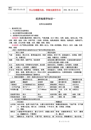 世界农业地域类型