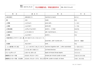 (超强大)技术用语集(読み方手顺)机械模具冲床中日