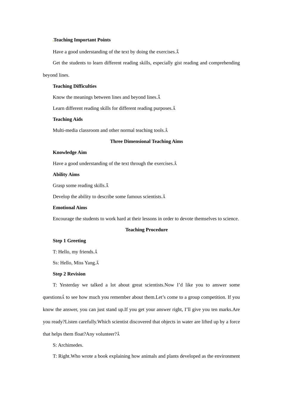 高中英语 Unit 1　Great scientists Period 1） (1)优秀教案 新人教版必修5_第2页