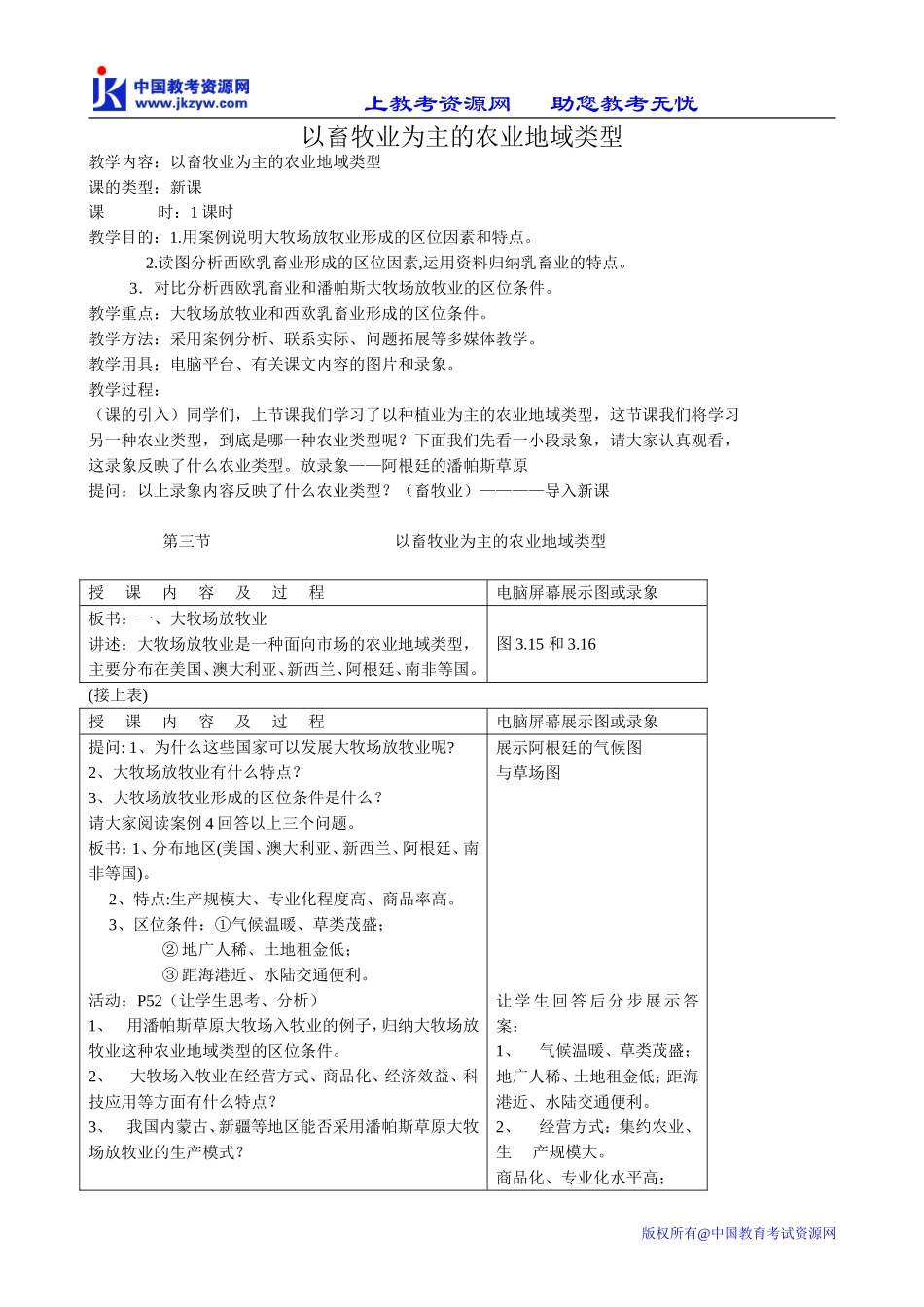 高中地理必修2以畜牧业为主的农业地域类型(2)_第1页