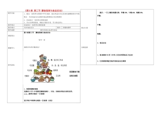 辽宁省抚顺市第二十六中学七年级生物下册《第9章 第三节 膳食指南与食品安全》教学案 新人教版