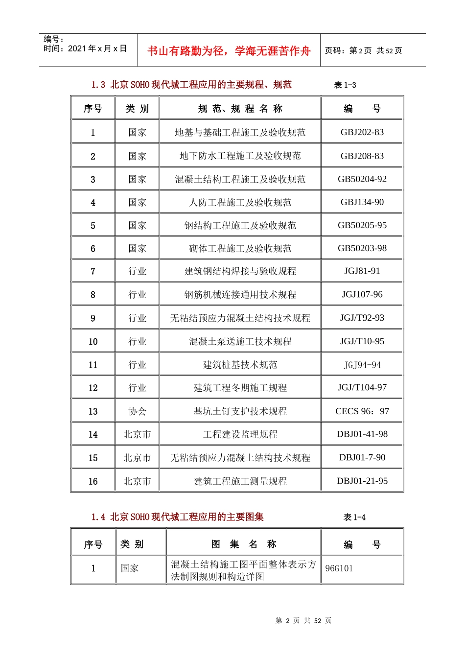 SOHO现代城工程施工组织设计方案_第2页