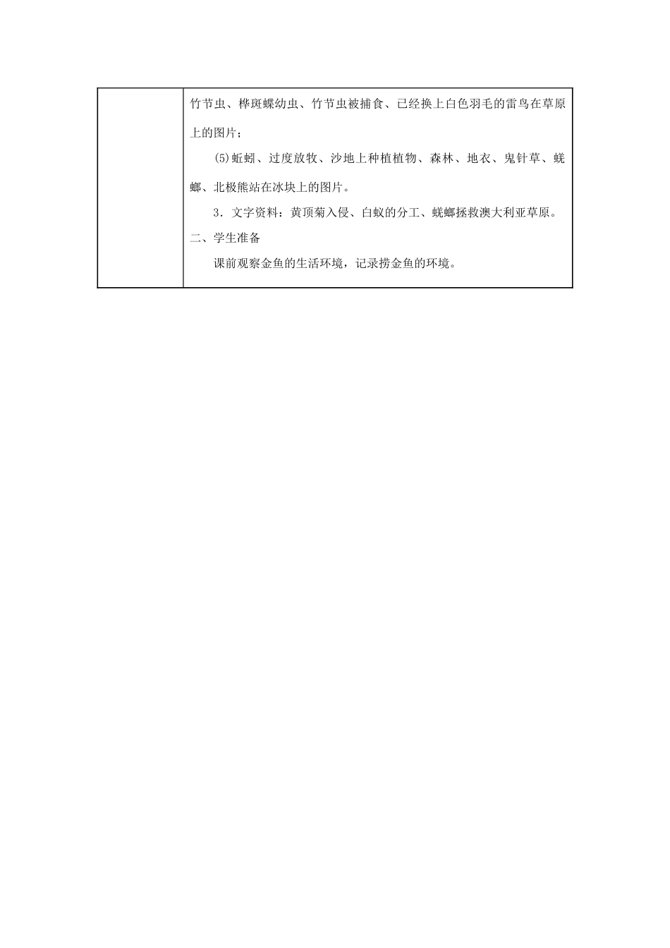 七年级生物上册 第一单元 生物和生物圈 第二章 了解生物圈第一节  生物与环境的关系同步教案（新版）新人教版-（新版）新人教版初中七年级上册生物教案_第3页