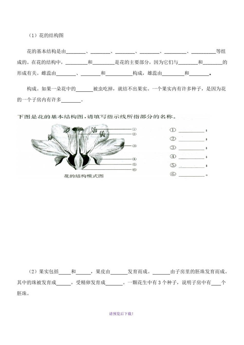 八年级下册生物预习提纲_第3页