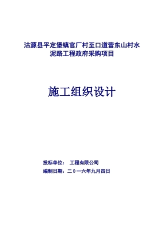 乡村水泥道路工程