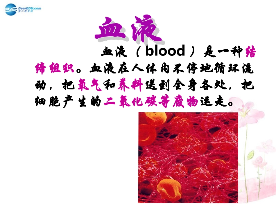 七年级生物下册 第十章 第一节 血液和血型课件4 （新版）苏教版_第3页