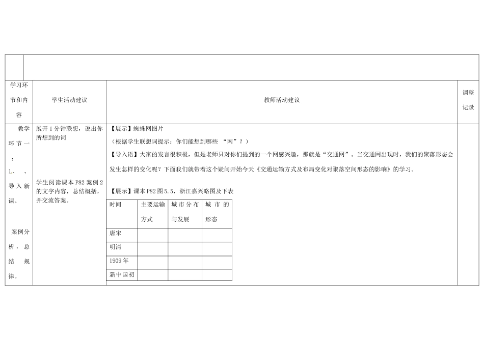 高中地理下学期第八周 交通对聚落的影响教学设计-人教版高中全册地理教案_第2页