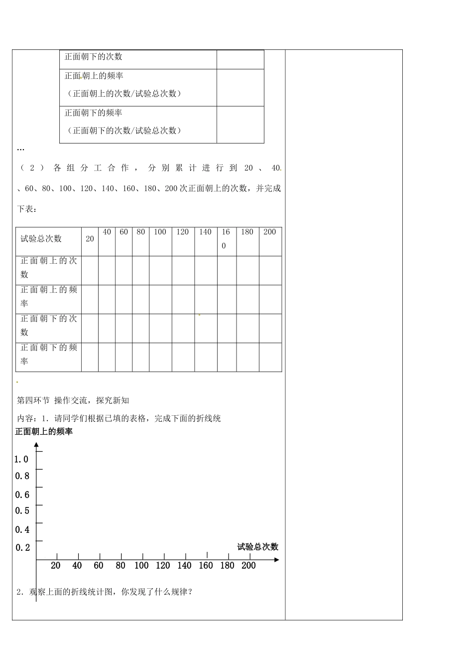 七年级数学下册《6.2 频率的稳定性（二）》教学设计 （新版）北师大版-（新版）北师大版初中七年级下册数学教案_第2页