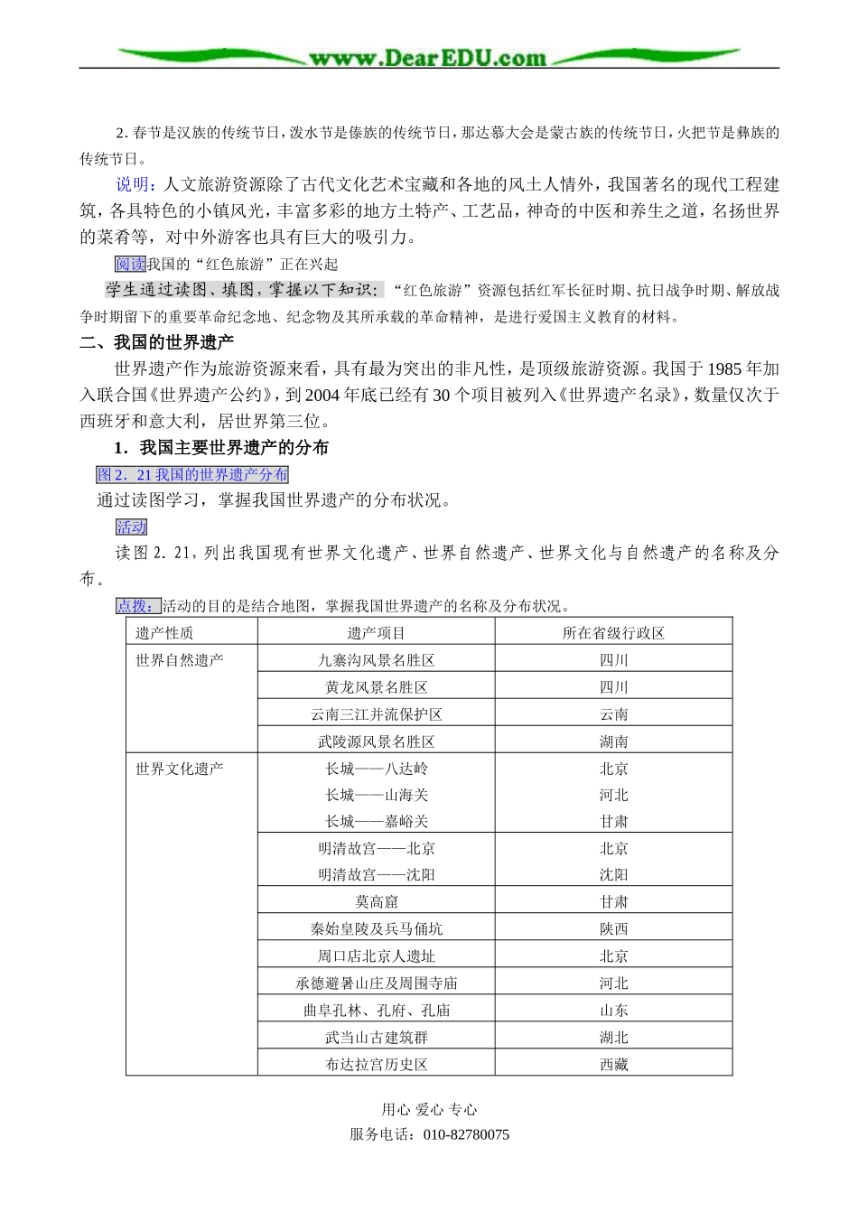 高二地理选修3 第三节 我国的旅游资源_第2页