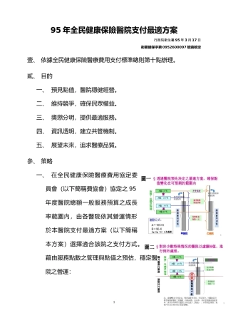 95年全民健康保险医院支付最适方案