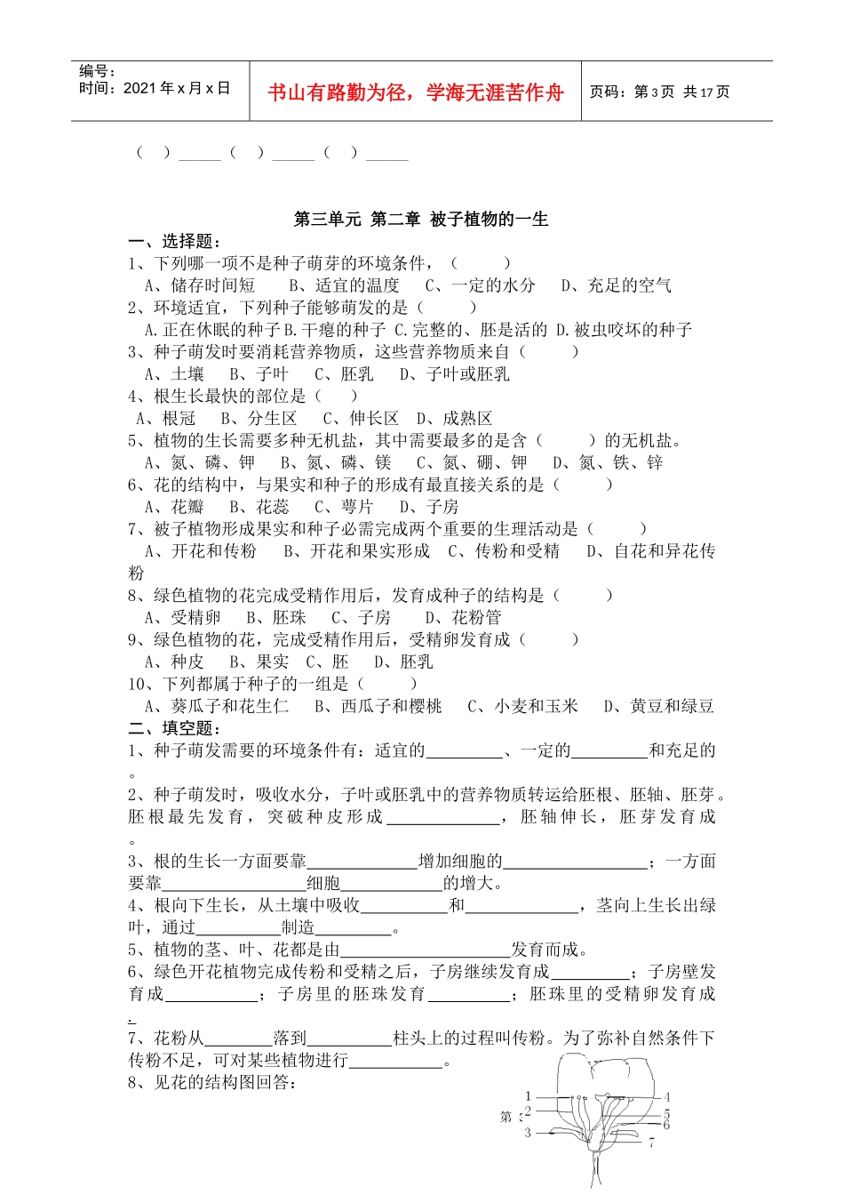 XXXX级生物考试提纲_第3页