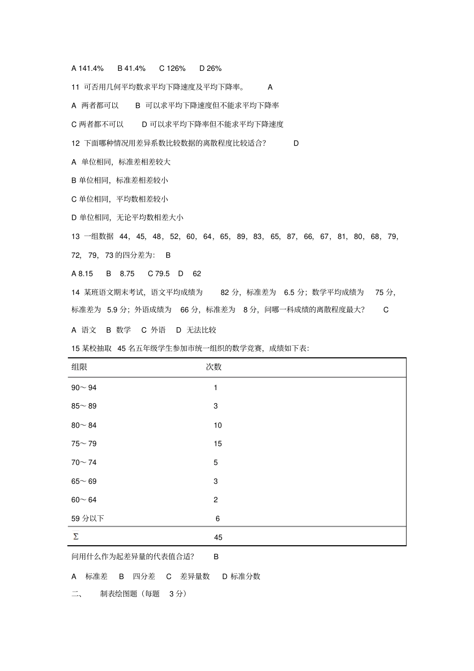 应用心理学专业心理统计学作业及答案_第2页