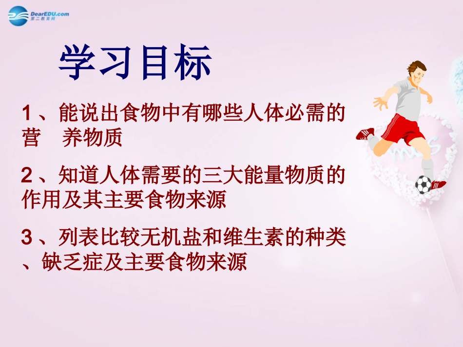 山东省泰安新泰市七年级生物下册 4.2.1 食物中的营养物质课件_第2页