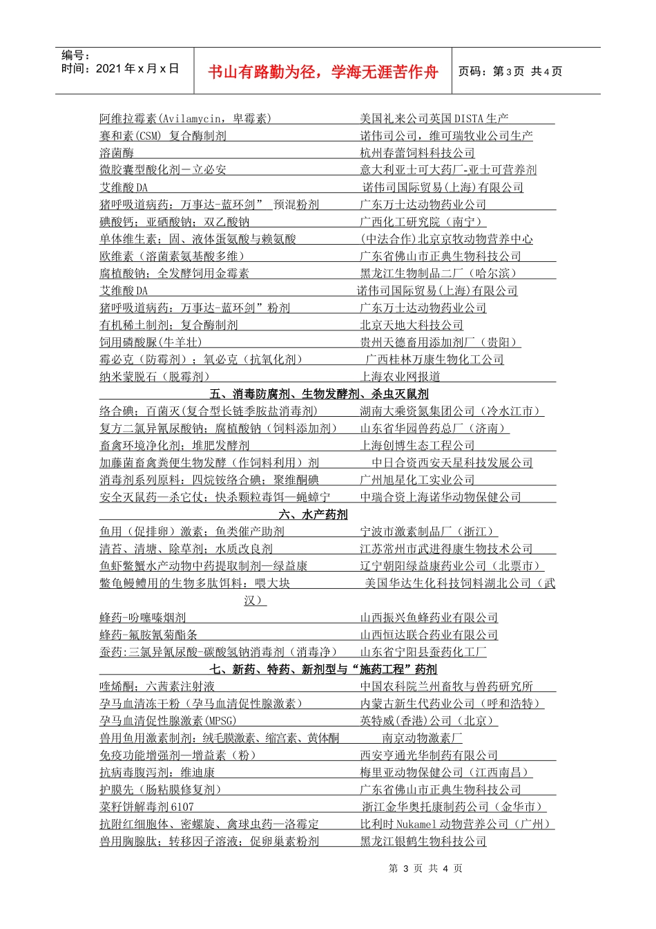 企业与新产品名录-南宁兽药科技网（昵称：南宁-朱槿网）_第3页