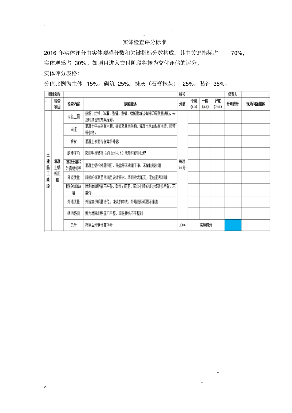 实体质量检查标准_第1页