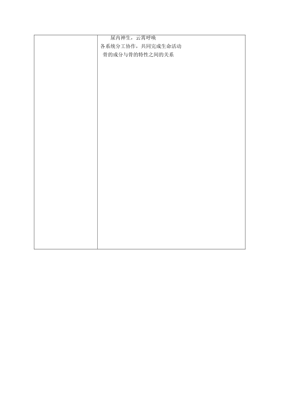 七年级生物下册 第八章 第三节 人体概述教案3 （新版）苏教版_第3页