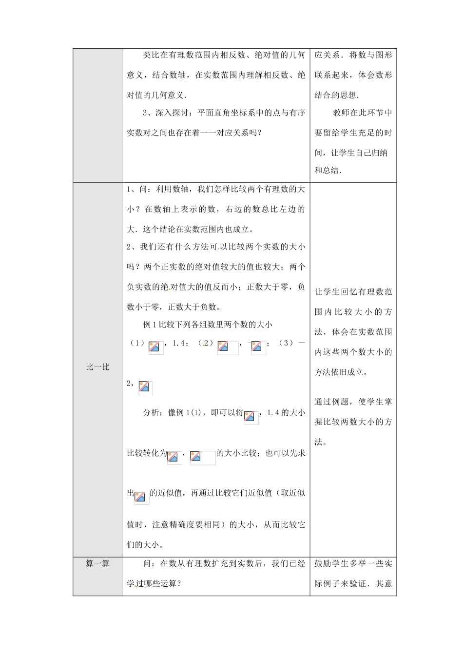 内蒙古乌拉特中旗二中七年级数学下册 10.3 实数（2）教案_第2页