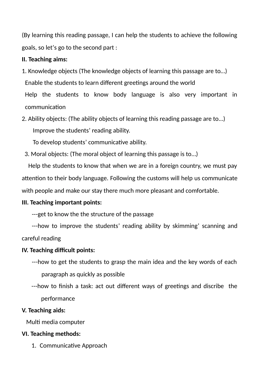 高中英语 Module 3 阅读课教学说课稿 新人教版_第2页