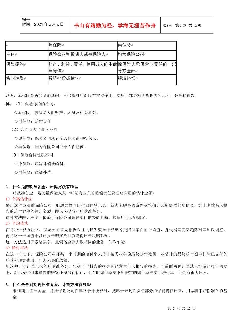 保险学客观题复习总结_第3页