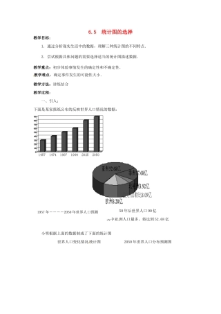 七年级数学上册 第六章 数据的收集及整理 6.5 统计图的选择教案 新人教版