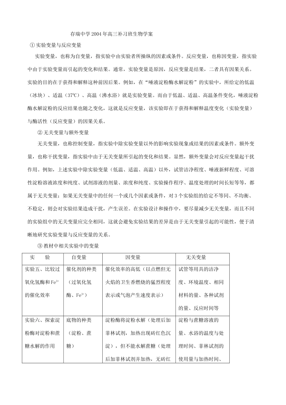 高中生物常规实验及实验设计 旧人教 必修1_第3页