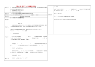 辽宁省抚顺市第二十六中学七年级生物下册《第10章 第五节 人体能量的供给》教学案 新人教版