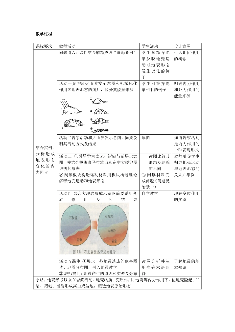 《地壳的运动和变化》教案（2）_第2页