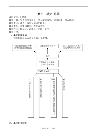 高中地理第十一单元 总结旧人教版选修二