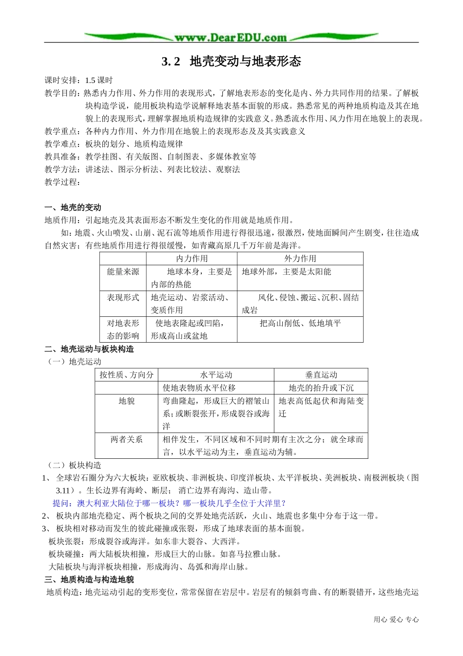 高中地理必修上册地壳变动与地表形态2_第1页