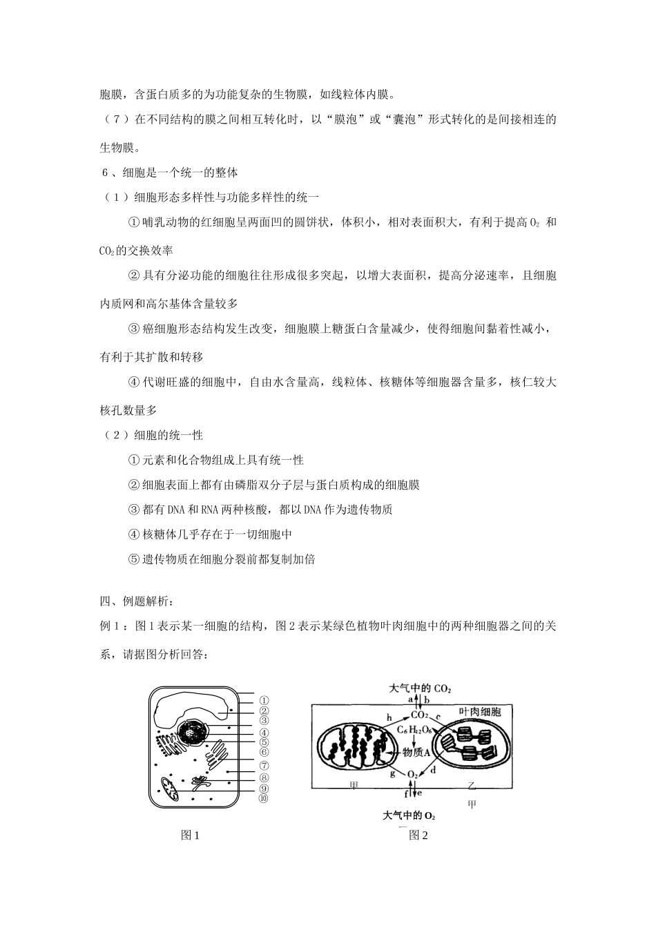 高中生物 第4课 细胞的基本结构教案 新人教版必修1_第3页