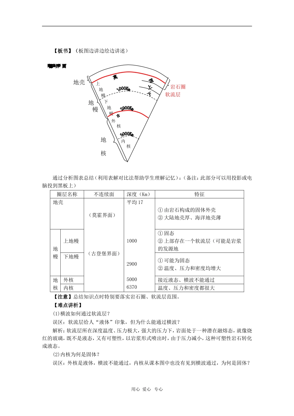高中地理：1.4《地球的圈层结构》教案（新人教版必修1）河北地区专用_第3页
