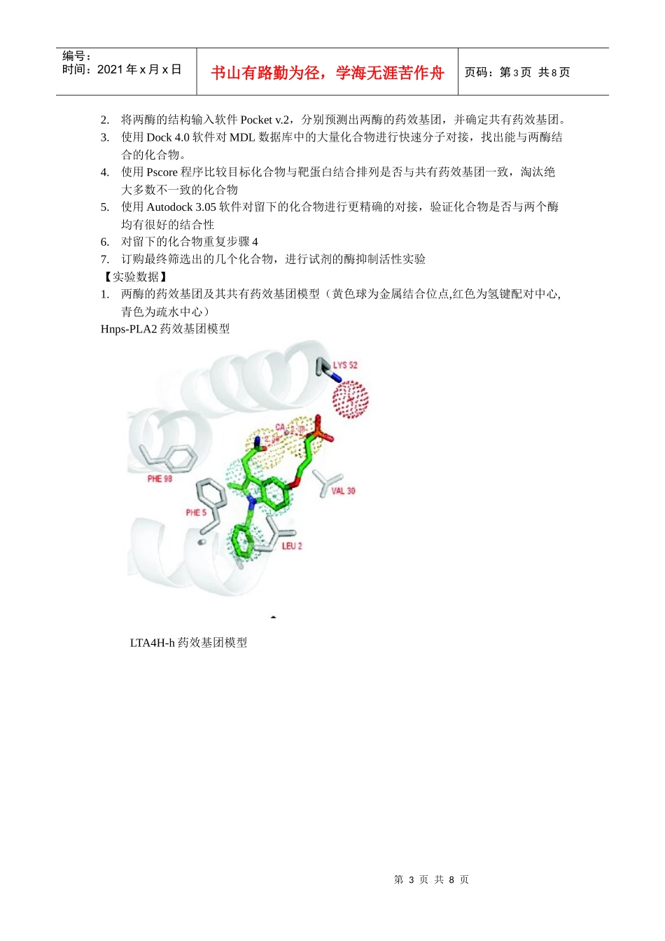 分子对接技术与共有药效基团比对法_第3页