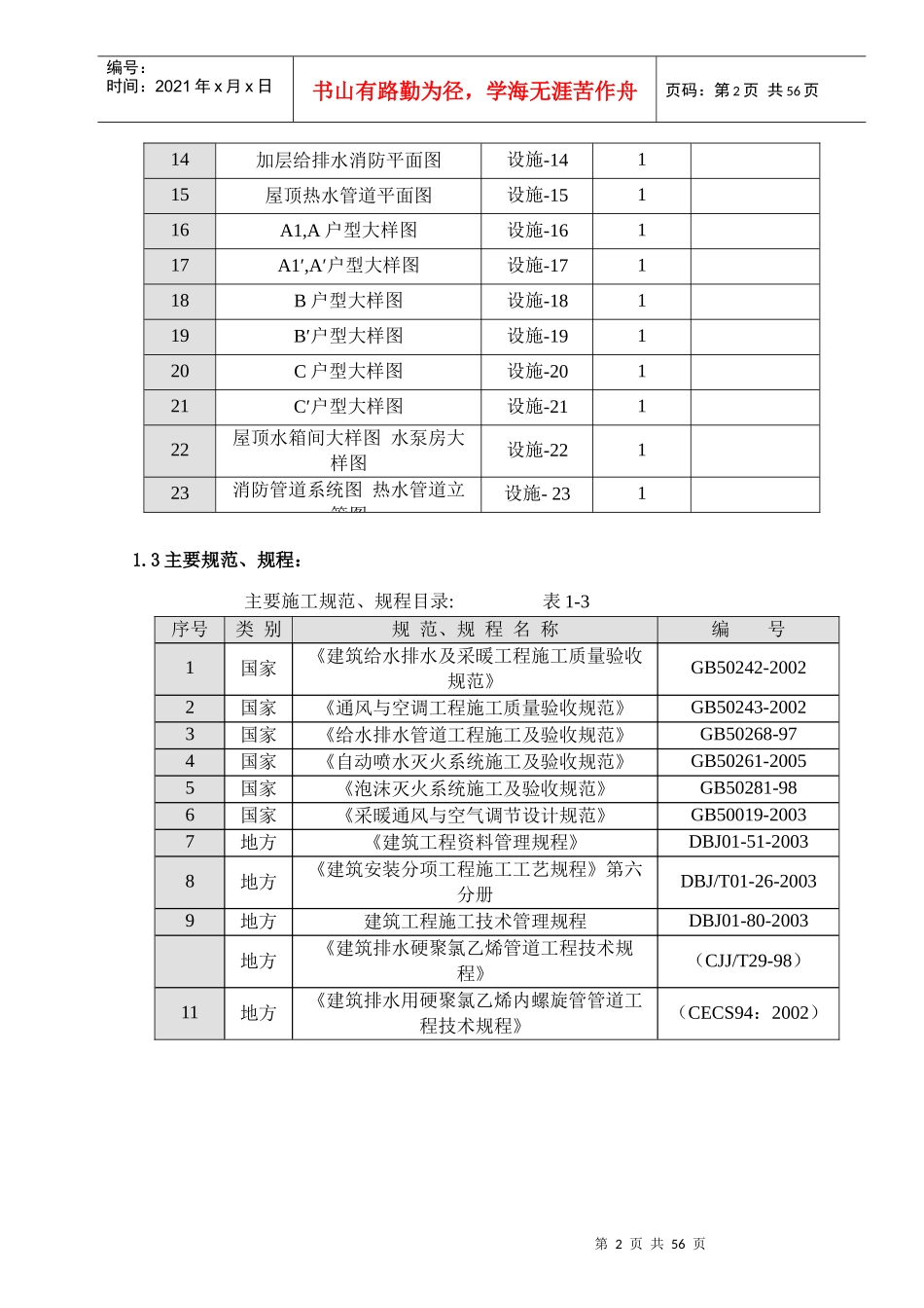 住宅大院楼暖通工程施工组织设计方案_第2页
