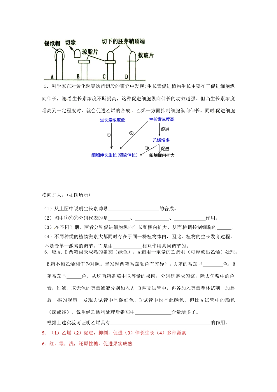 高中生物 3.3《其他植物激素》教案（4） 新人教版必修3_第3页