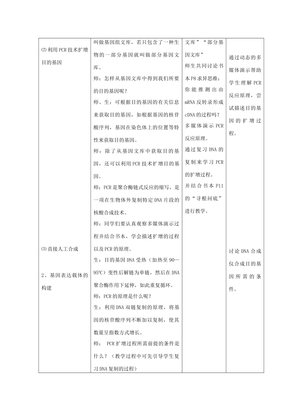 高中生物《基因工程的基本操作程序》教案6 新人教版选修3_第2页