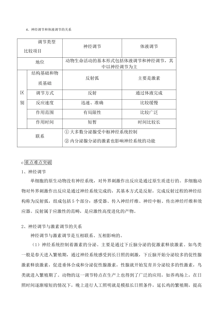高中生物神经调节与体液调节的关系教案2新课标 人教版 必修3_第2页