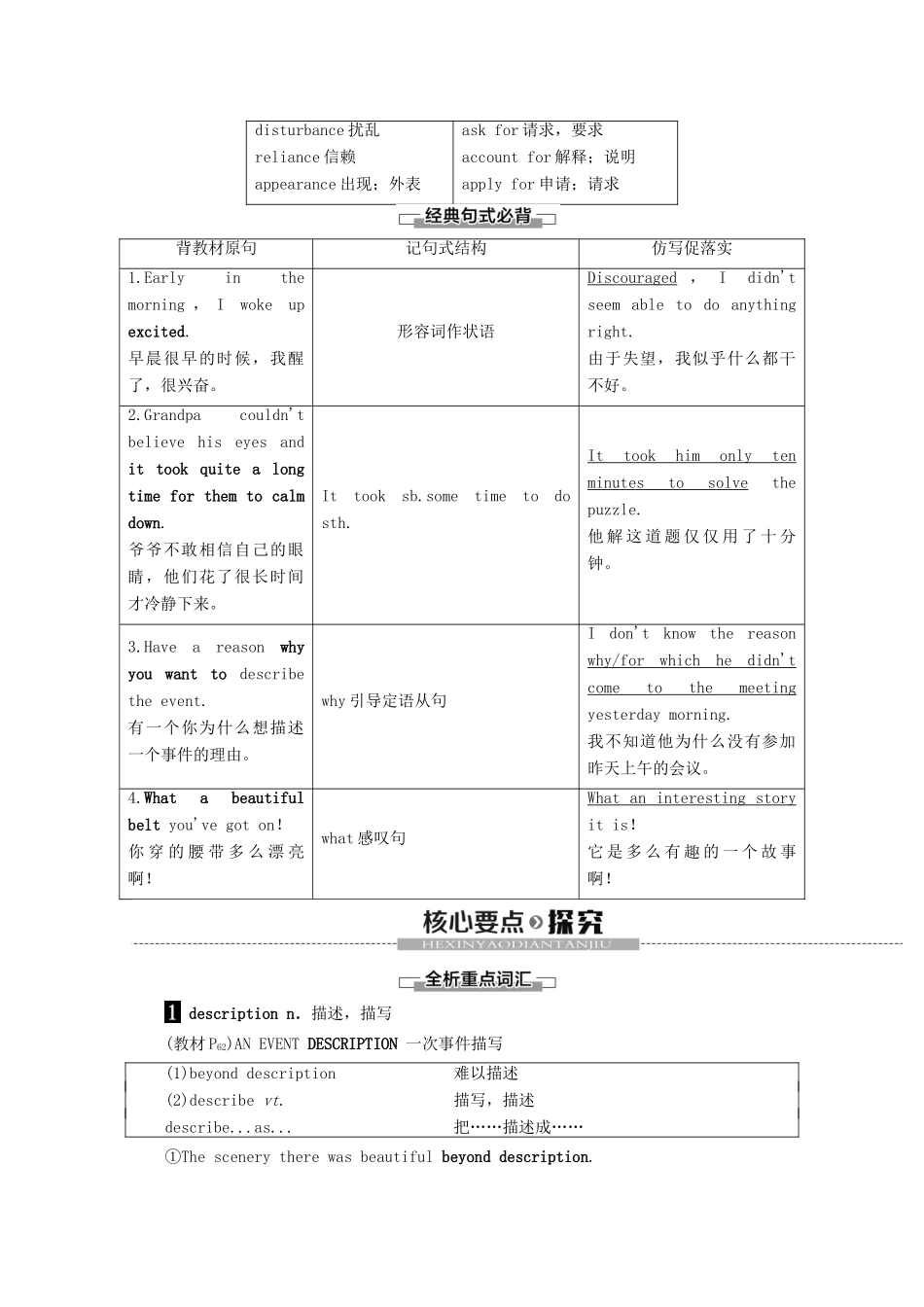 高中英语 Unit 3 Celebrations Section Ⅵ Language Points（Ⅲ）（Writing WorkshopViewing Workshop  Reading Club）讲义 北师大版必修1-北师大版高一必修1英语教案_第2页
