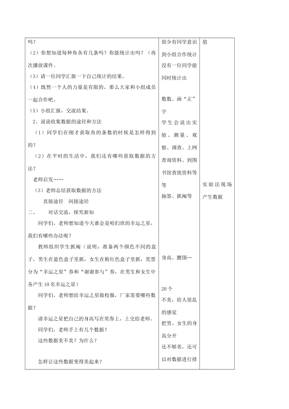 七年级数学上：6.1数据的收集与整理教学设计浙教版_第2页