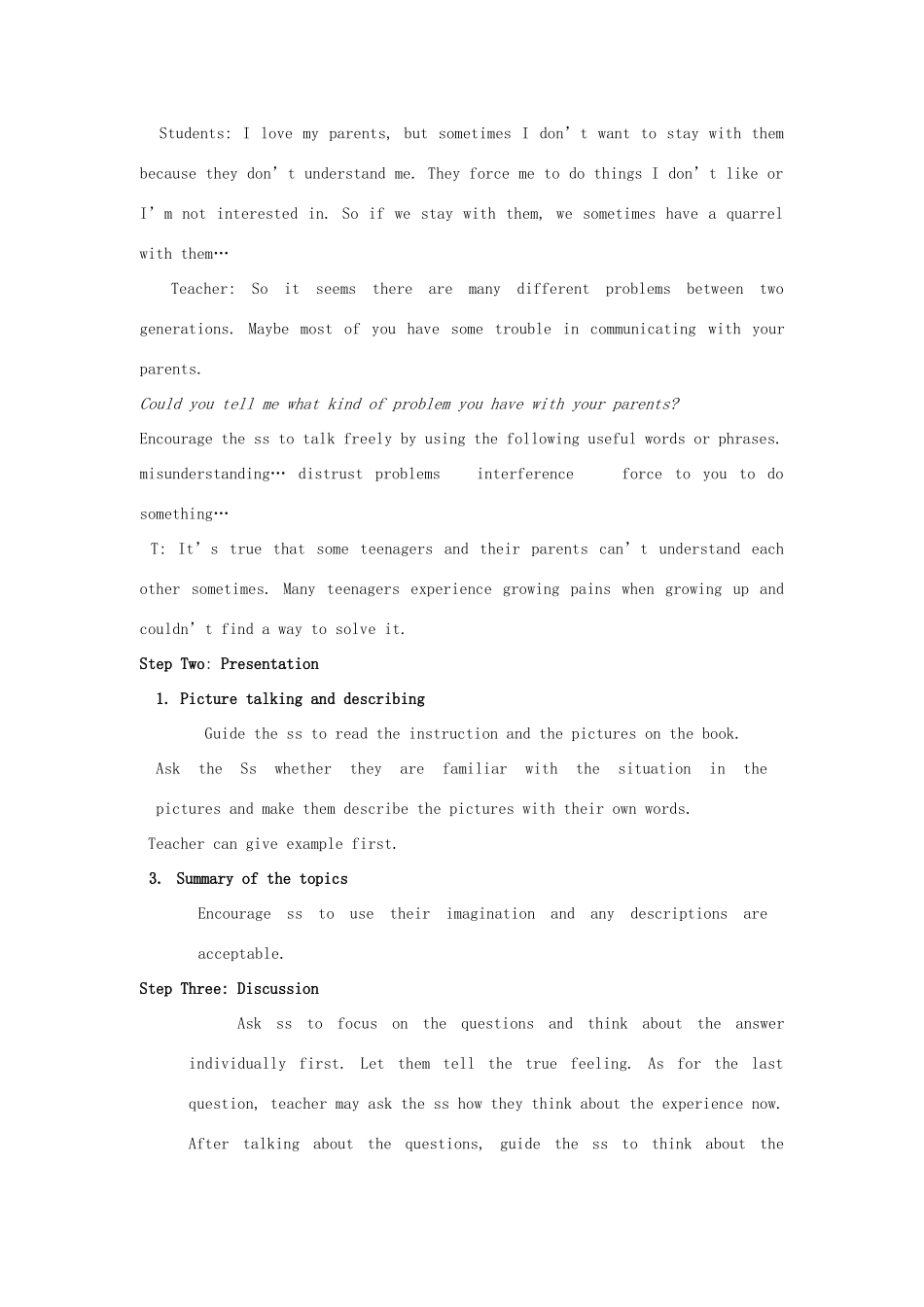 高中英语 Unit2 Growing pains Welcome to the unit教案 牛津译林版必修1-牛津版高一必修1英语教案_第2页